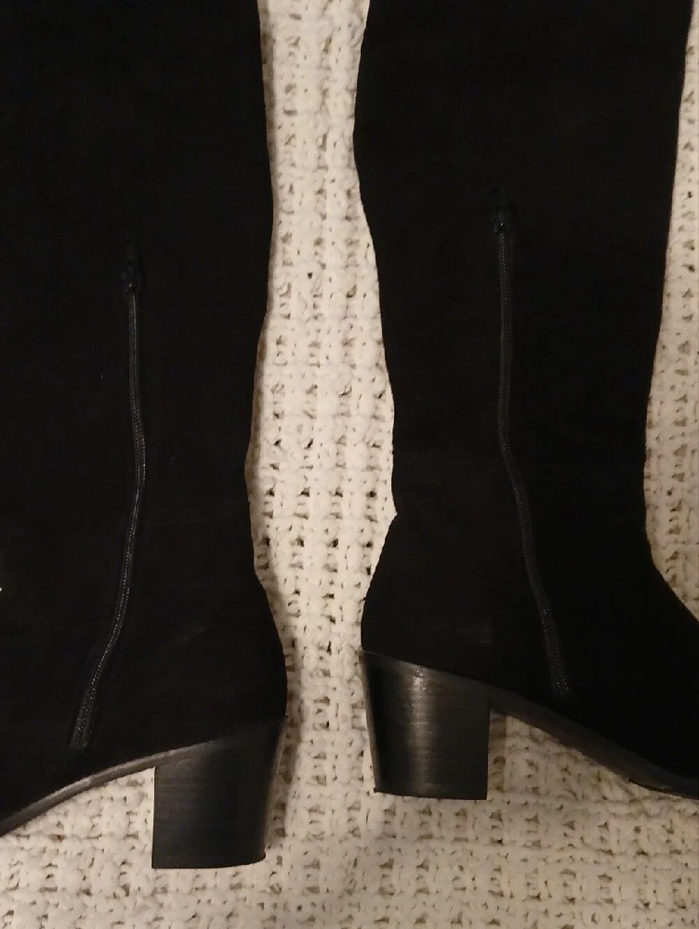 Stuart Weitzman Black Over-the-Knee Block Heel Boots